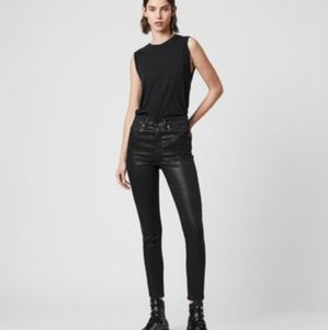All Saints SpitalFields Skinny Pants Wax Coat  29